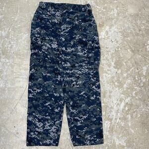 US Military Pants Mens Medium Short Blue Digital Camo Trousers Working US Navy